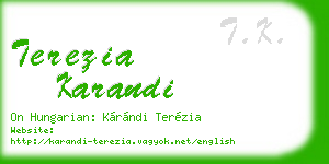 terezia karandi business card